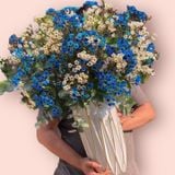  Bình Hoa Thanh Liễu Xanh Mix Trắng - HCB57 - Hoa Chưng Tết 