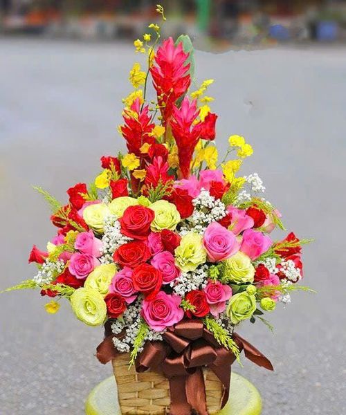 Hộp Hoa Để Bàn Khai Trương Sức Sống