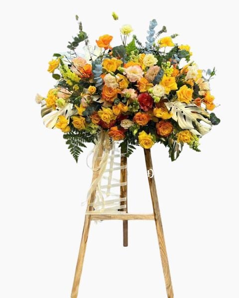 Giá Tranh Hoa Khai Trương Rực Sáng - GT50