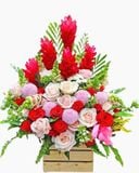  Hộp Hoa Khai Trương Để Bàn Hạnh Phúc - HCH86 