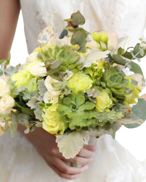Mẫu Hoa Cưới Đẹp Nhất, Hoa Cưới Cầm Tay Sang Trọng: Bó Hoa Cưới Sen Đá