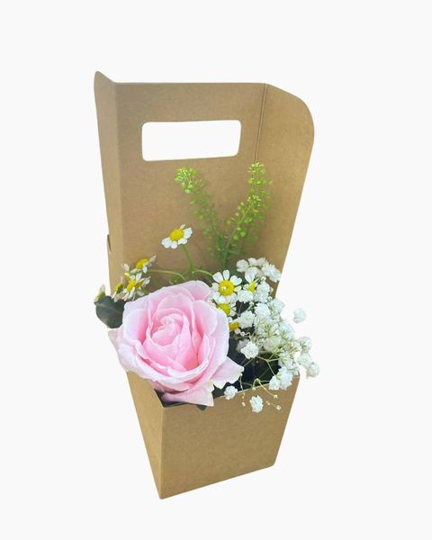 Hộp Hoa 2 Ngăn Mix Hoa & Nước