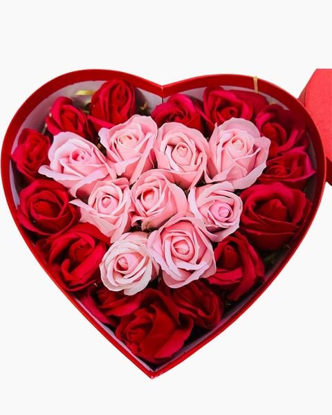  Hộp Hoa Trái Tim Sáp Thơm - HST40 