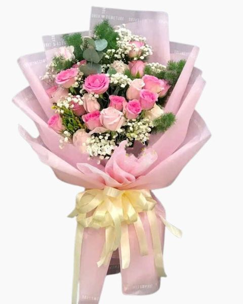  Bó Hoa Hồng Môi Xinh - HBD122 