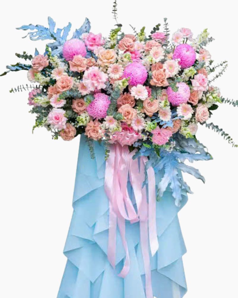  Lẵng Hoa Vững Bền - HCM08 