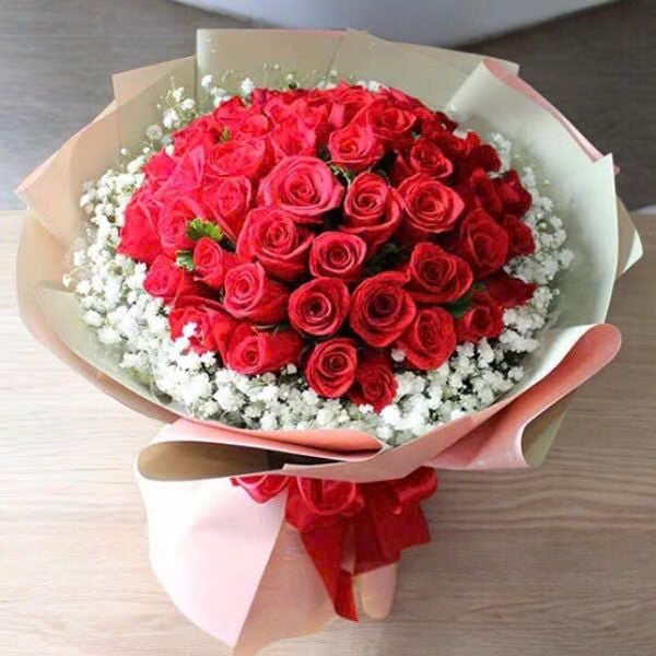 Bó Hoa Hồng Đỏ 50 Bông