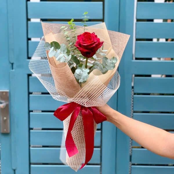 Bó Hoa Hồng Đỏ 1 Bông Yêu Em