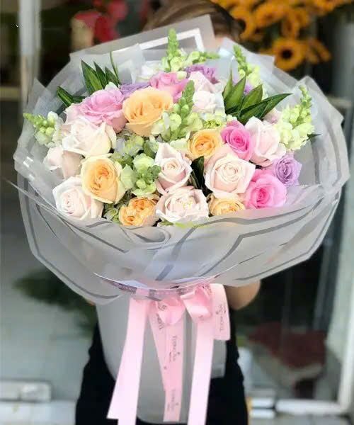  Bó Hoa Hồng Chúc Mừng - HBT84 