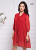 ĐẦM BABYDOLL CHIFFON KOREA ĐỎ ĐÔ, CỔ QUÀNG, TAY LỠ, LA MỘC