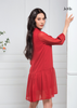 ĐẦM BABYDOLL CHIFFON KOREA ĐỎ ĐÔ, CỔ QUÀNG, TAY LỠ, LA MỘC