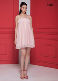 ĐẦM CHIFFON HỒNG PHẤN, 2 DÂY BABYDOLL, LA MỘC