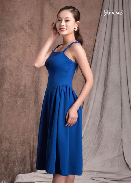 ĐẦM MAXIVIC RUBI XANH 2 DÂY BÍNH