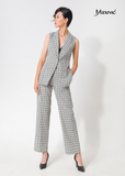 SET VEST CARO LINEN, ÁO BRA 2 DÂY MAXIVIC