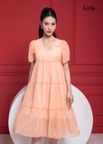 ĐẦM CHIFFON CAM, BABYDOLL 3 TẦNG, LA MỘC