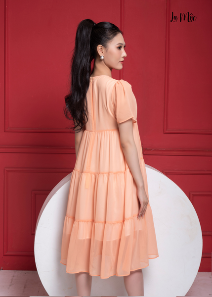 ĐẦM CHIFFON CAM, BABYDOLL 3 TẦNG, Maxivic