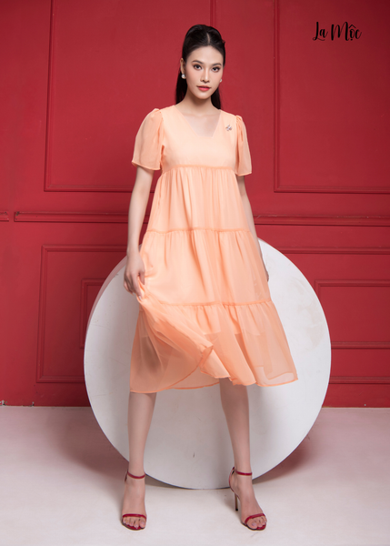 ĐẦM CHIFFON CAM, BABYDOLL 3 TẦNG, Maxivic