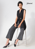 SET VEST ĐEN PHOM DÀI QUẦN SỌC