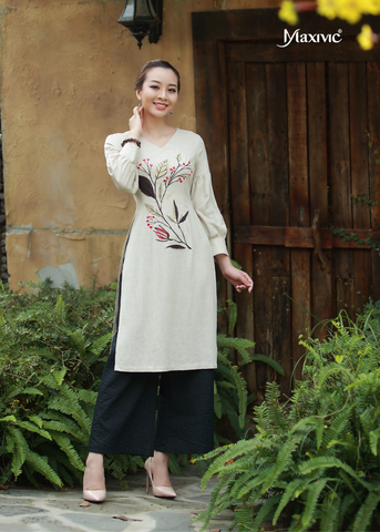 ao-dai-linen-kem-theu-hoa