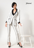 SET VEST LINEN TRẮNG ĐEN SỌC DÀI