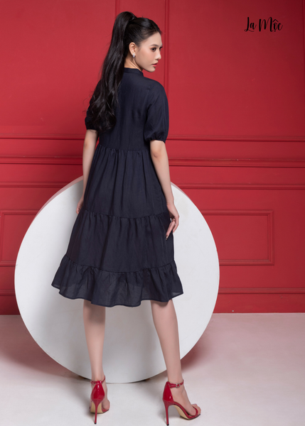 ĐẦM LINEN ĐEN, PHOM BABYDOLL, Maxivic