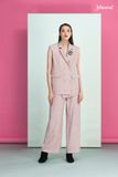 Quần tây hồng cotton bố Maxivic