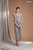 Áo vest lửng xám đỏ cotton xô Maxivic