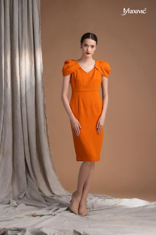 Đầm tay hoa hồng Maxivic