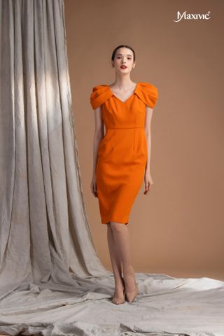 Đầm tay hoa hồng Maxivic