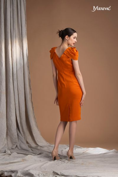 Đầm tay hoa hồng Maxivic