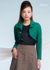 SET ÁO CÁNH ORGANZA ĐEN ÁO KHOÁC XANH KIM CƯƠNG CO GIÃN 4 CHIỂU VÁY HOA NỔI