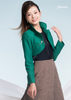 SET ÁO CÁNH ORGANZA ĐEN ÁO KHOÁC XANH KIM CƯƠNG CO GIÃN 4 CHIỂU VÁY HOA NỔI