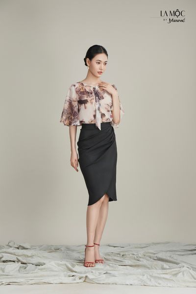 ÁO CHIFFON HỌA TIẾT NGÔI NHÀ Maxivic