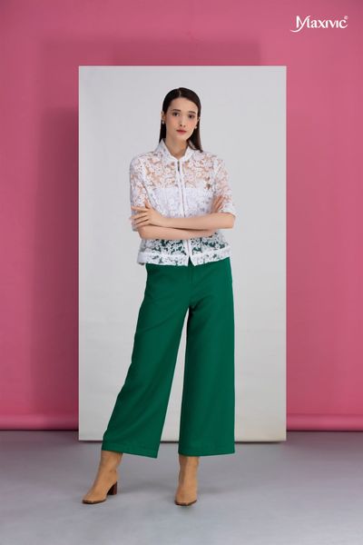 Áo ren organza cổ trụ Maxivic