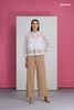 Áo sơmi ren organza cổ trụ Maxivic