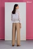 Áo sơmi ren organza cổ trụ Maxivic