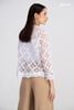 Áo sơmi ren organza cổ trụ Maxivic