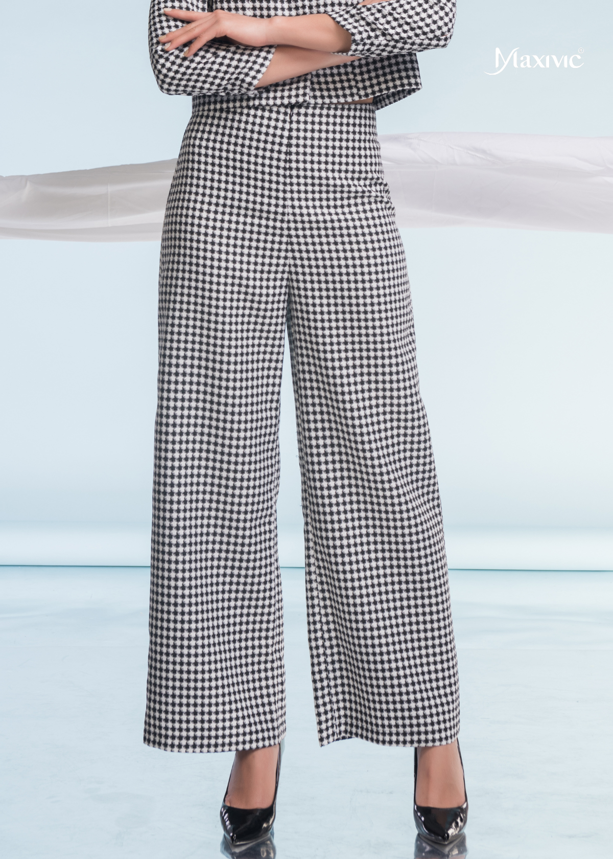  QUẦN GINGHAM TRẮNG ĐEN 