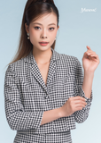  ÁO VEST CROPTOP GINGHAM TRẮNG ĐEN CHẤM BI 