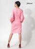 ĐẦM LINEN HỒNG DÁNG SUÔNG, VẼ HOA