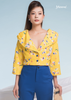ÁO CROPTOP LINEN BỐ VÀNG HOA