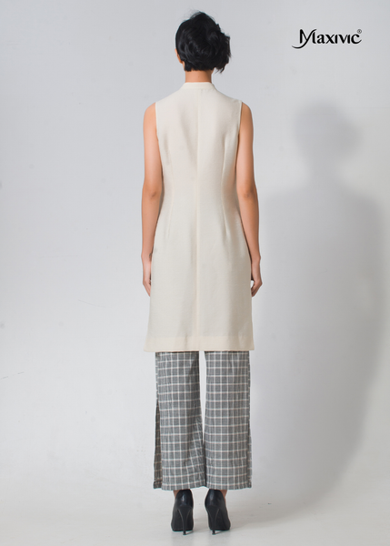 SET ÁO DÁNG DÀI, QUẦN CARO XẺ LAI