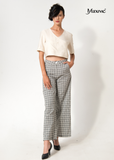  SET ÁO CROPTOP LINEN, QUẦN ỐNG ĐỨNG CARO 