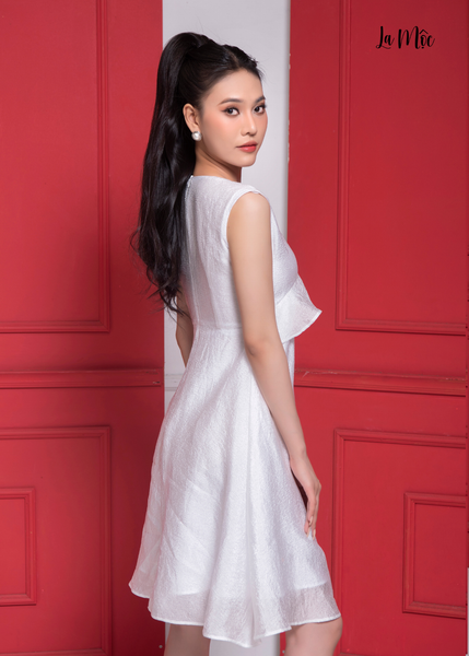 ĐẦM TOGOM TRẮNG, CỔ TIM, CÁCH ĐIỆU CỔ, DÁNG BABYDOLL, MAXIVIC