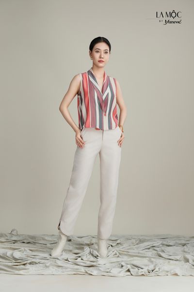 Quần tây ôm crepsilk, lai V Maxivic