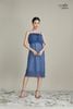 Đầm chiffon gân, 2 dây bèo ngực