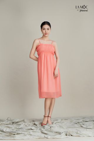 Đầm chiffon 2 dây, mocking Maxivic