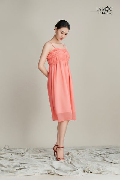 Đầm chiffon 2 dây, mocking Maxivic