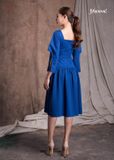 ĐẦM RUBI XANH CỔ VUÔNG