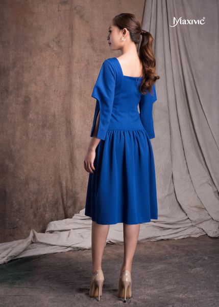 ĐẦM RUBI XANH CỔ VUÔNG