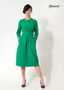 ĐẦM LINEN BỐ XANH DÁNG XOÈ, TAY DÀI